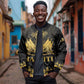Haiti Neg Marron Bomber Jacket Lespwa pa anyen san aksyon - Gold