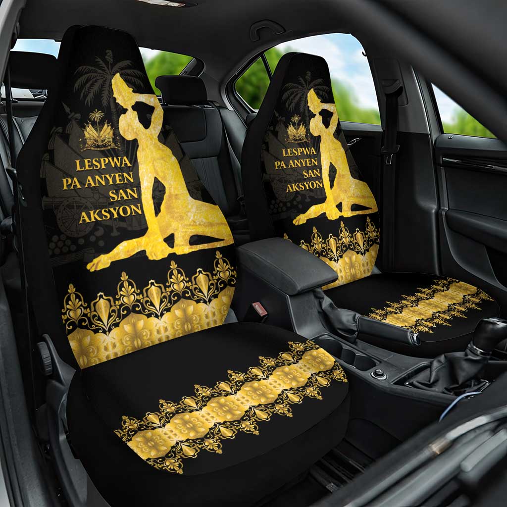 Haiti Neg Marron Car Seat Cover Lespwa pa anyen san aksyon - Gold