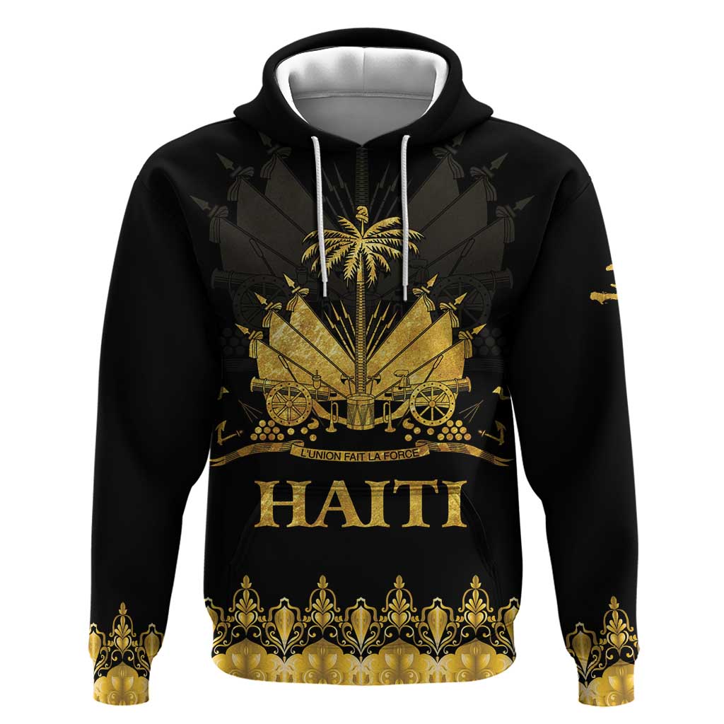Haiti Neg Marron Hoodie Lespwa pa anyen san aksyon - Gold