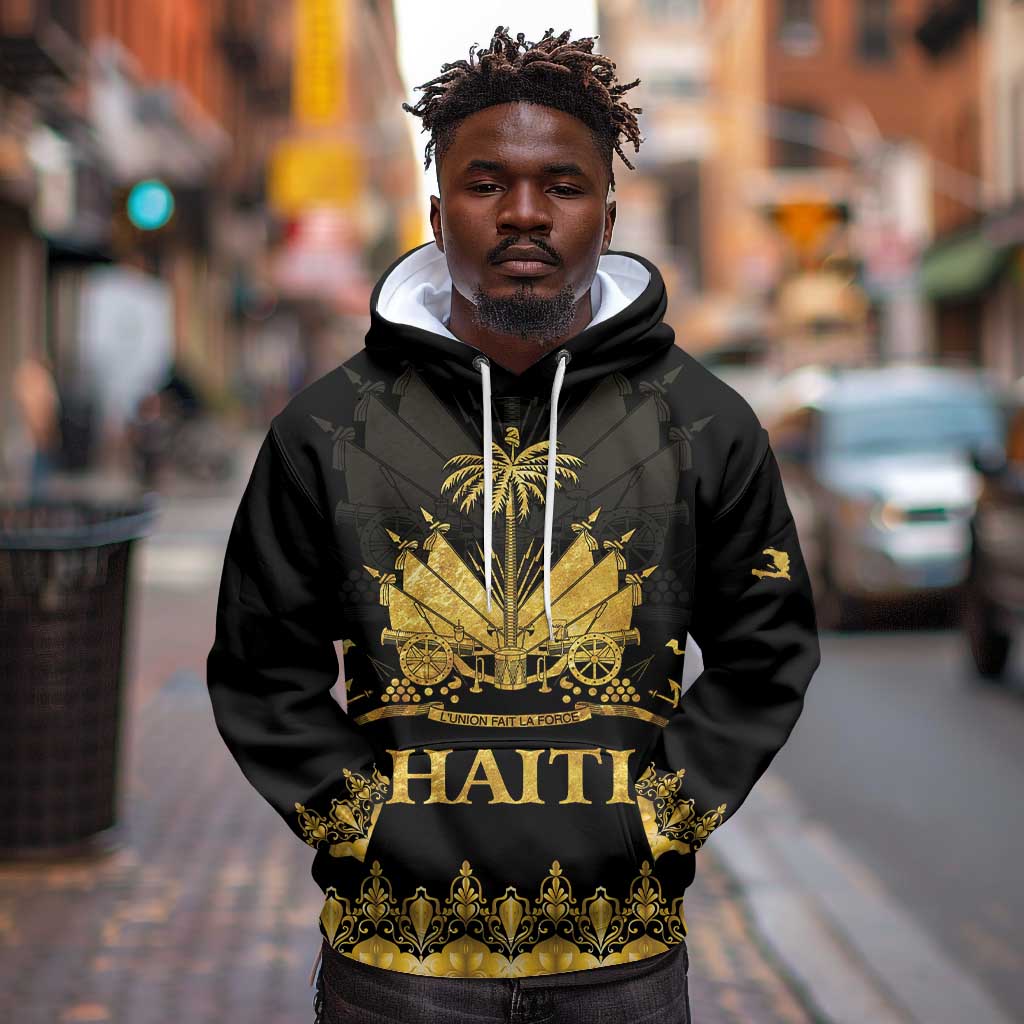Haiti Neg Marron Hoodie Lespwa pa anyen san aksyon - Gold