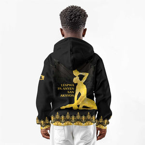 Haiti Neg Marron Kid Hoodie Lespwa pa anyen san aksyon - Gold