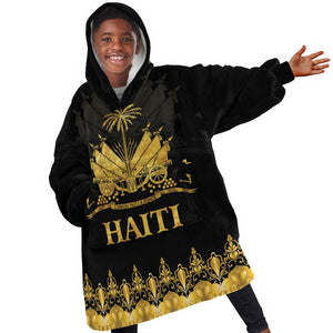 Haiti Neg Marron Kid Wearable Blanket Hoodie Lespwa pa anyen san aksyon - Gold