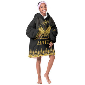 Haiti Neg Marron Kid Wearable Blanket Hoodie Lespwa pa anyen san aksyon - Gold