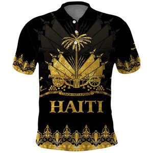 Haiti Neg Marron Polo Shirt Lespwa pa anyen san aksyon - Gold