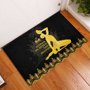 Haiti Neg Marron Rubber Doormat Lespwa pa anyen san aksyon - Gold