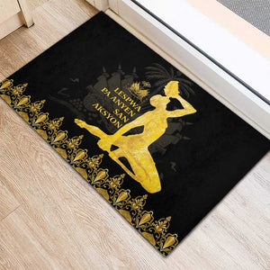 Haiti Neg Marron Rubber Doormat Lespwa pa anyen san aksyon - Gold