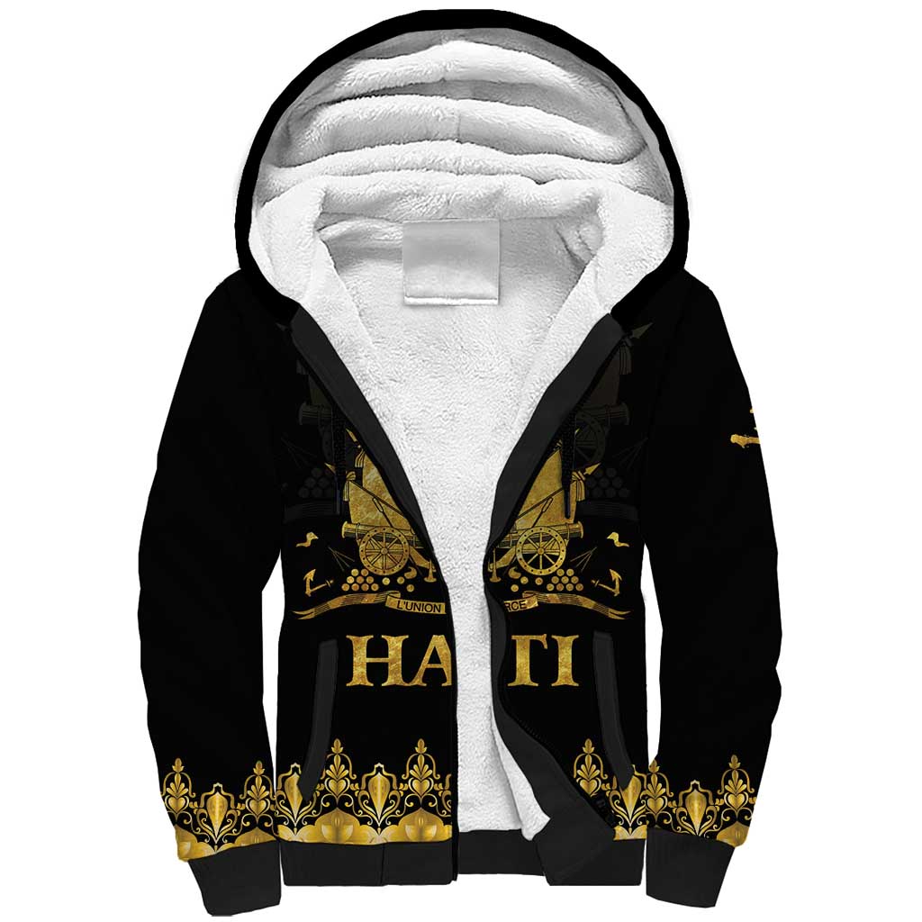 Haiti Neg Marron Sherpa Hoodie Lespwa pa anyen san aksyon - Gold