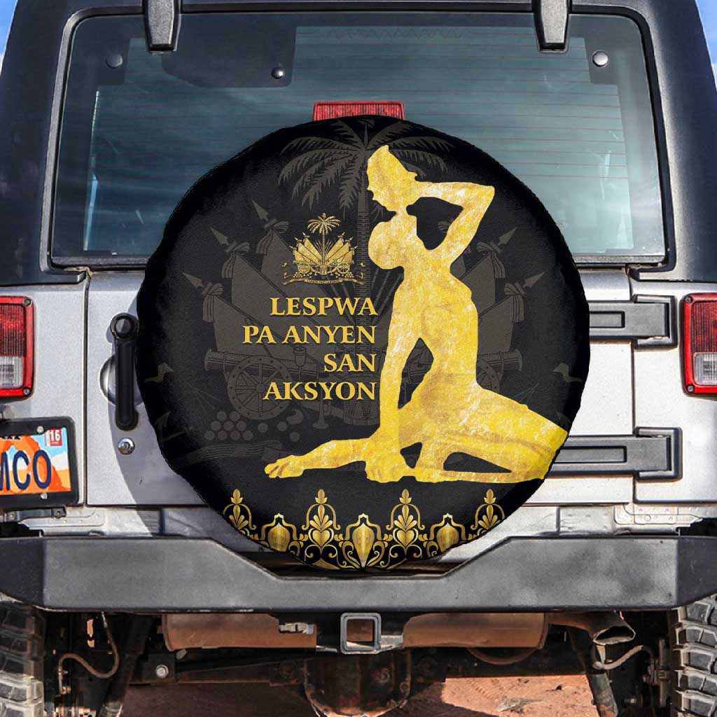 Haiti Neg Marron Spare Tire Cover Lespwa pa anyen san aksyon - Gold