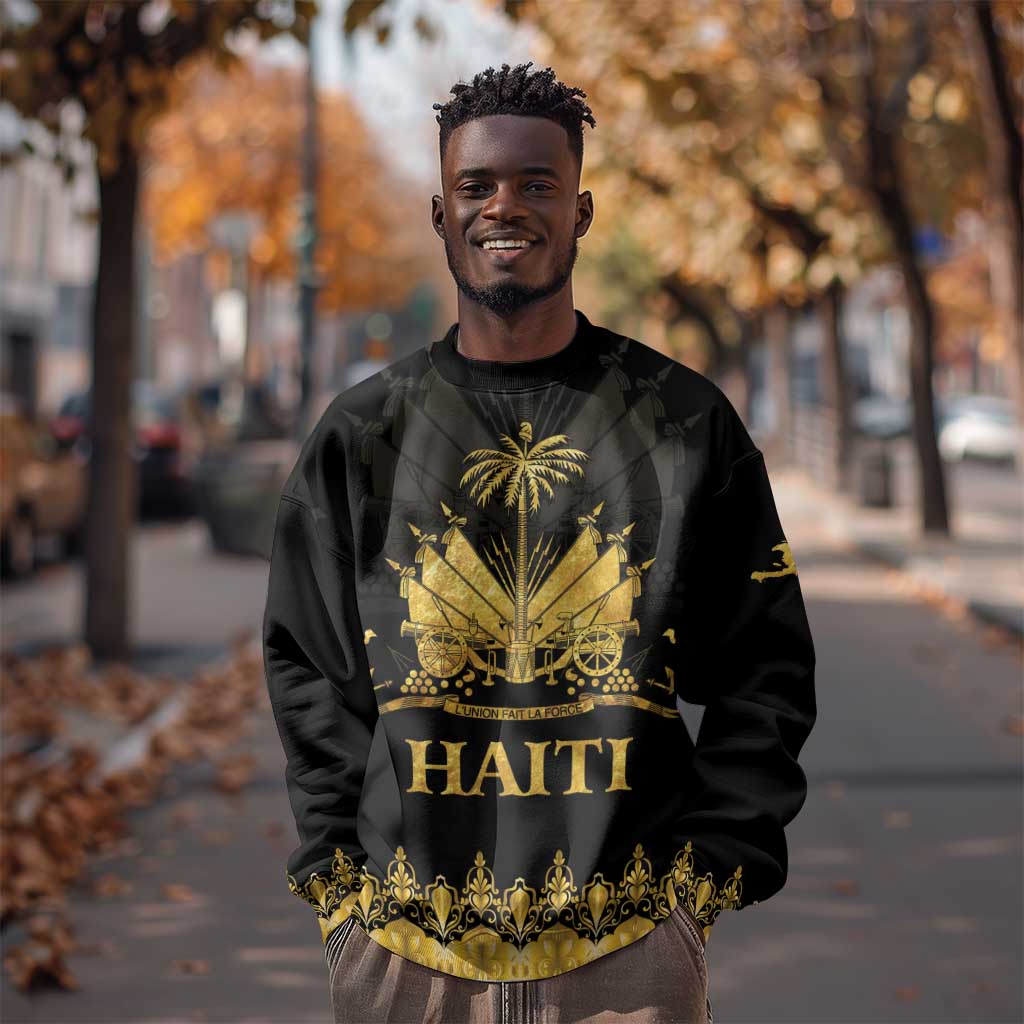 Haiti Neg Marron Sweatshirt Lespwa pa anyen san aksyon - Gold