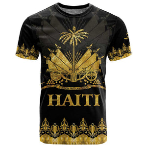 Haiti Neg Marron T shirt Lespwa pa anyen san aksyon - Gold