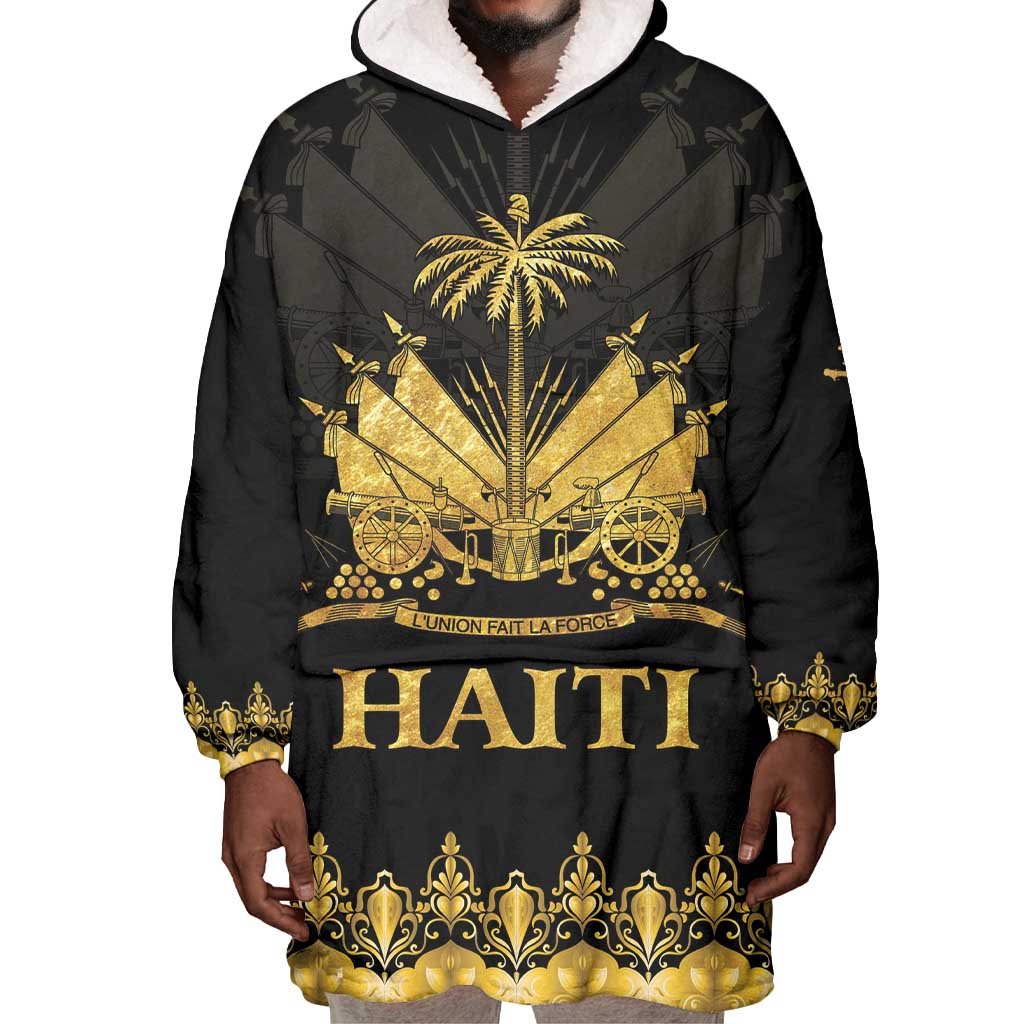 Haiti Neg Marron Wearable Blanket Hoodie Lespwa pa anyen san aksyon - Gold