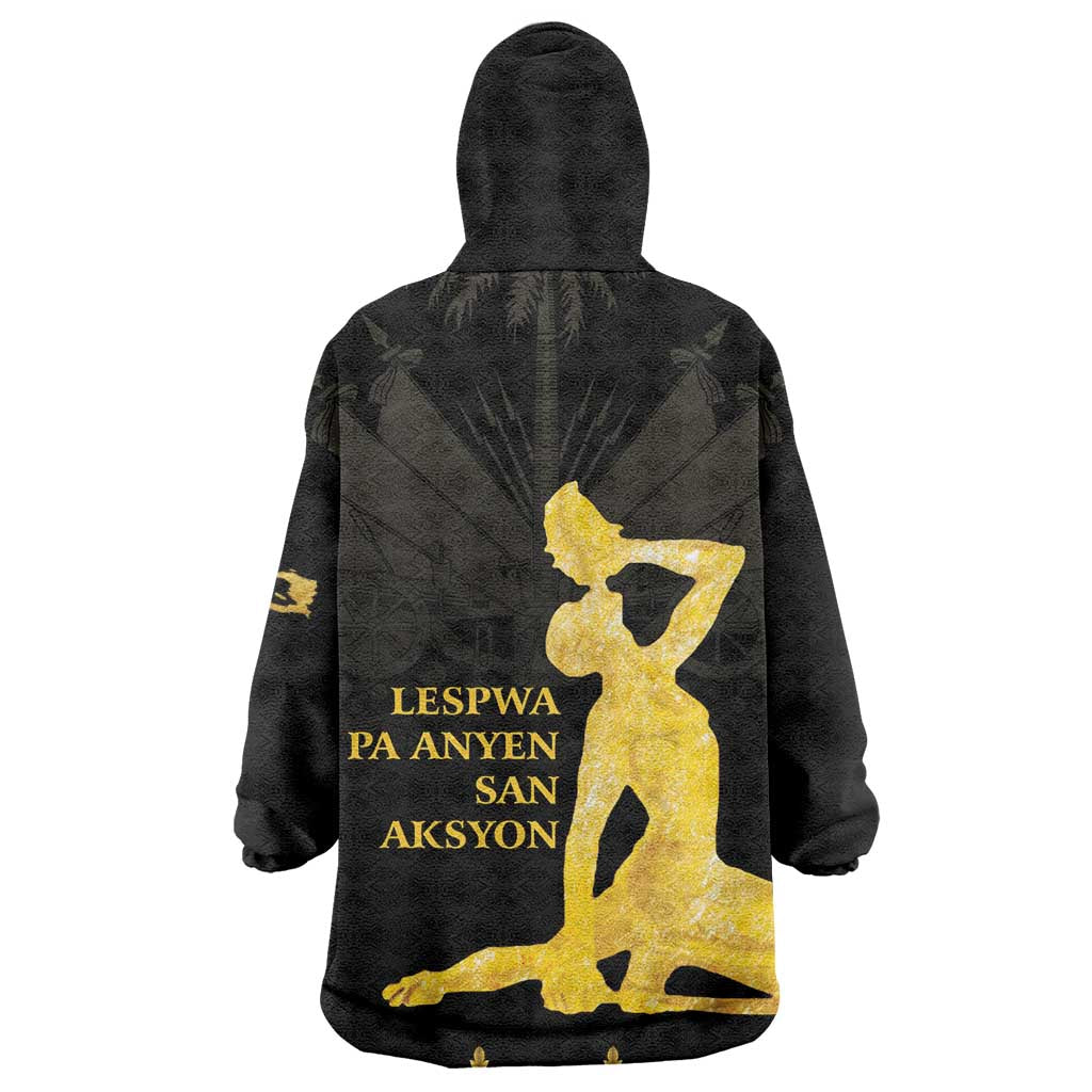Haiti Neg Marron Wearable Blanket Hoodie Lespwa pa anyen san aksyon - Gold