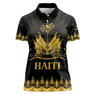 Haiti Neg Marron Women Polo Shirt Lespwa pa anyen san aksyon - Gold