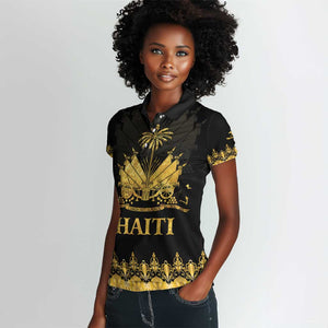 Haiti Neg Marron Women Polo Shirt Lespwa pa anyen san aksyon - Gold