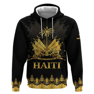 Haiti Neg Marron Zip Hoodie Lespwa pa anyen san aksyon - Gold