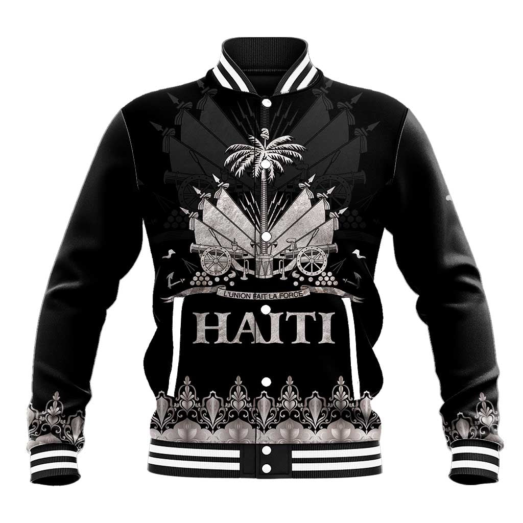 Haiti Neg Marron Baseball Jacket Hope is Nothing Without Action - Silver