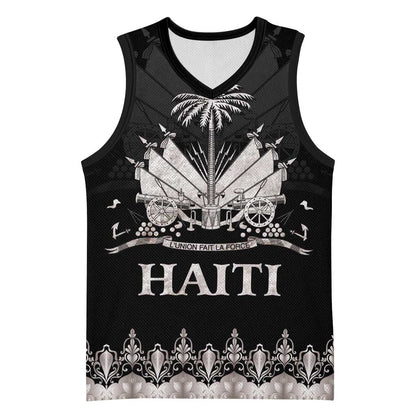 Haiti Neg Marron Basketball Jersey Hope is Nothing Without Action - Silver LT01