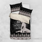 Haiti Neg Marron Bedding Set Hope is Nothing Without Action - Silver