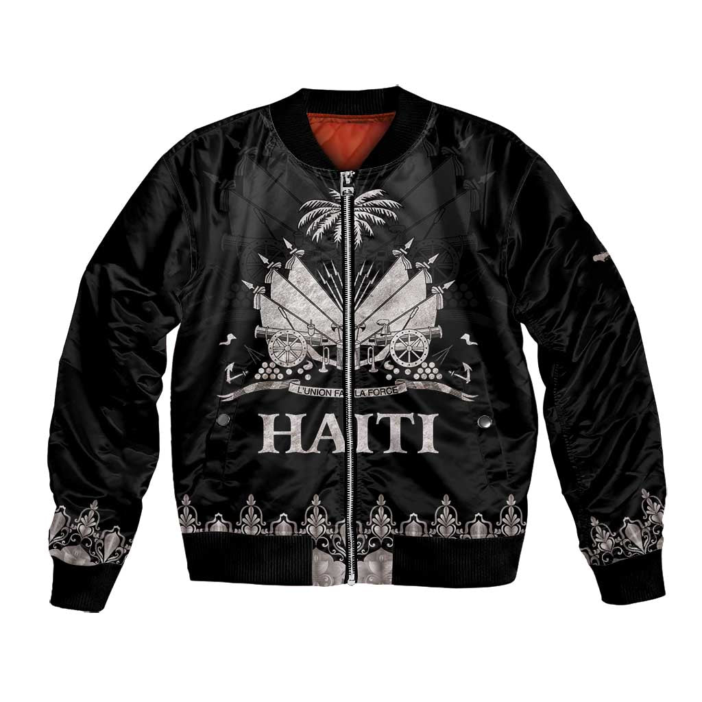 Haiti Neg Marron Bomber Jacket Hope is Nothing Without Action - Silver