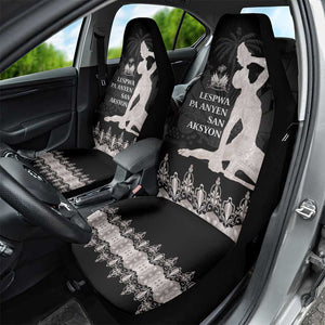 Haiti Neg Marron Car Seat Cover Hope is Nothing Without Action - Silver