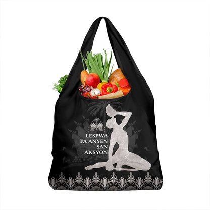 Haiti Neg Marron Grocery Bag Hope is Nothing Without Action - Silver