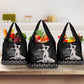 Haiti Neg Marron Grocery Bag Hope is Nothing Without Action - Silver