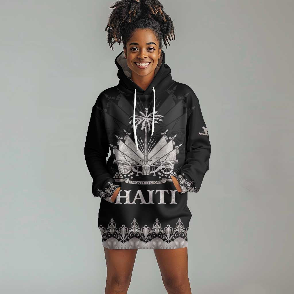 Haiti Neg Marron Hoodie Dress Hope is Nothing Without Action - Silver