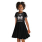 Haiti Neg Marron Kid Short Sleeve Dress Hope is Nothing Without Action - Silver