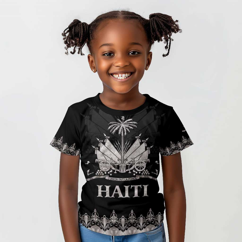 Haiti Neg Marron Kid T shirt Hope is Nothing Without Action - Silver