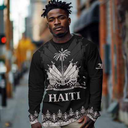Haiti Neg Marron Long Sleeve Shirt Hope is Nothing Without Action - Silver