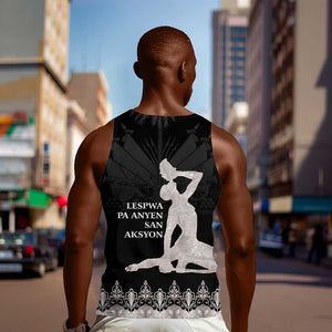 Haiti Neg Marron Men Tank Top Hope is Nothing Without Action - Silver