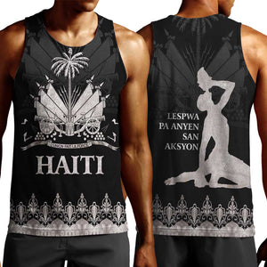 Haiti Neg Marron Men Tank Top Hope is Nothing Without Action - Silver