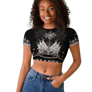 Haiti Neg Marron Raglan Cropped T shirt Hope is Nothing Without Action - Silver