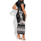 Haiti Neg Marron Short Sleeve Bodycon Dress Hope is Nothing Without Action - Silver LT01