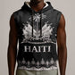 Haiti Neg Marron Sleeveless Hoodie Hope is Nothing Without Action - Silver - African Pride