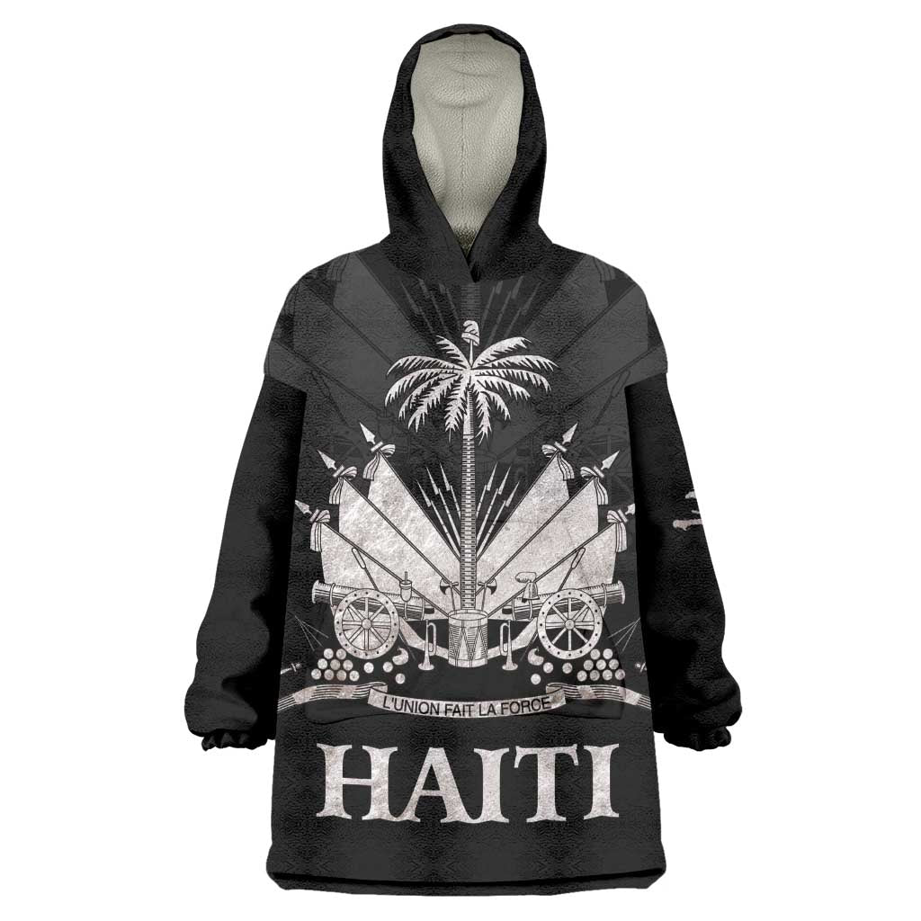 Haiti Neg Marron Wearable Blanket Hoodie Hope is Nothing Without Action - Silver