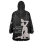 Haiti Neg Marron Wearable Blanket Hoodie Hope is Nothing Without Action - Silver