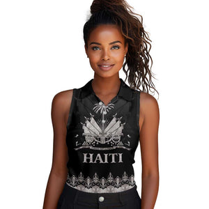 Haiti Neg Marron Women Sleeveless Polo Shirt Hope is Nothing Without Action - Silver