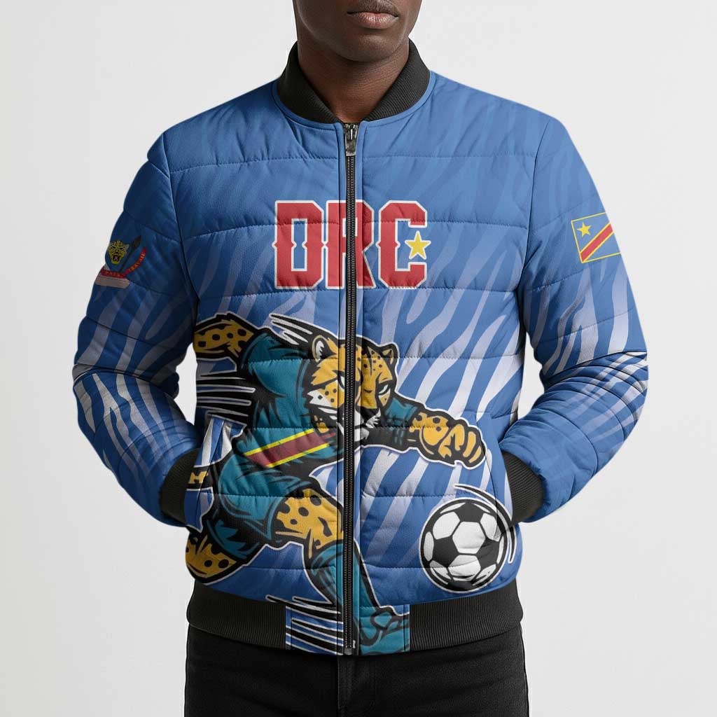 Custom Football 2026 DR Congo Leopards Bomber Puffer Jacket Warriors of the Equator