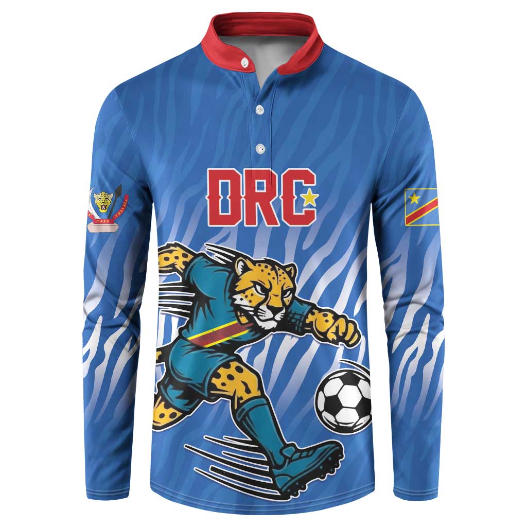 Custom Football 2026 DR Congo Leopards Button Sweatshirt Warriors of the Equator