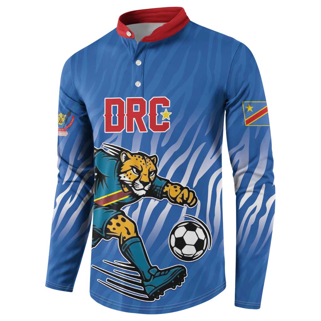 Custom Football 2026 DR Congo Leopards Button Sweatshirt Warriors of the Equator