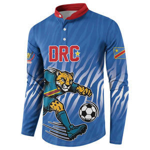 Custom Football 2026 DR Congo Leopards Button Sweatshirt Warriors of the Equator