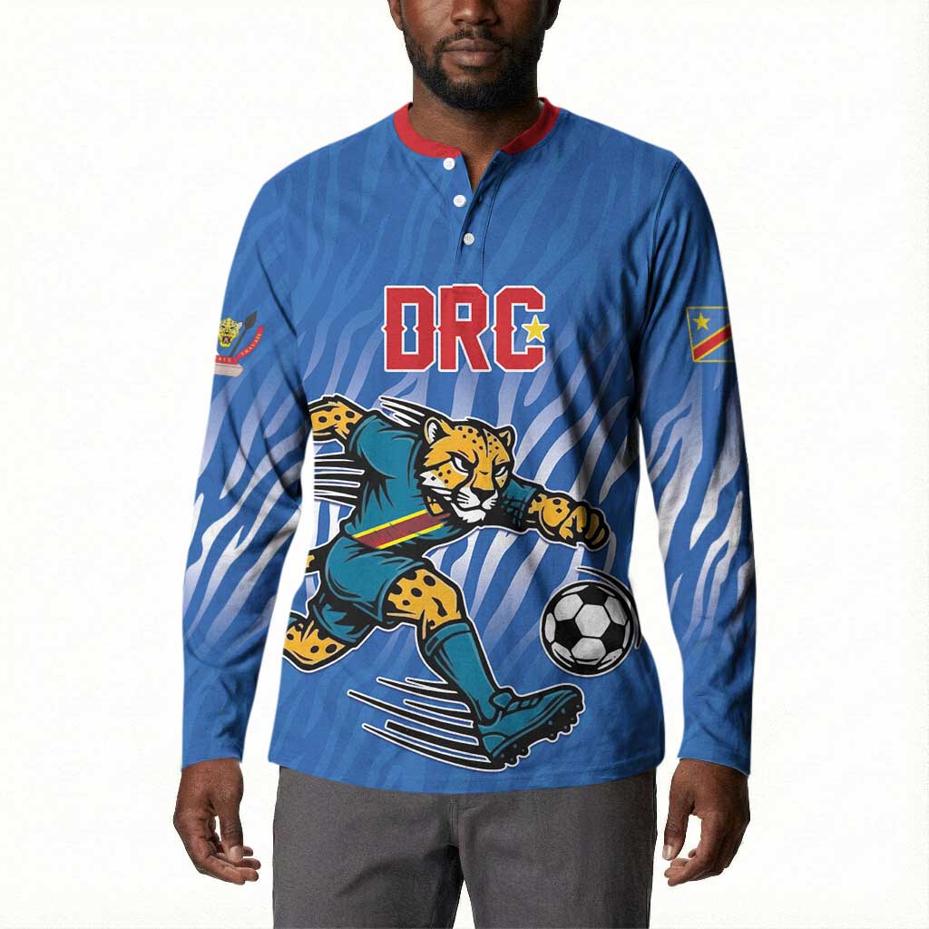 Custom Football 2026 DR Congo Leopards Button Sweatshirt Warriors of the Equator