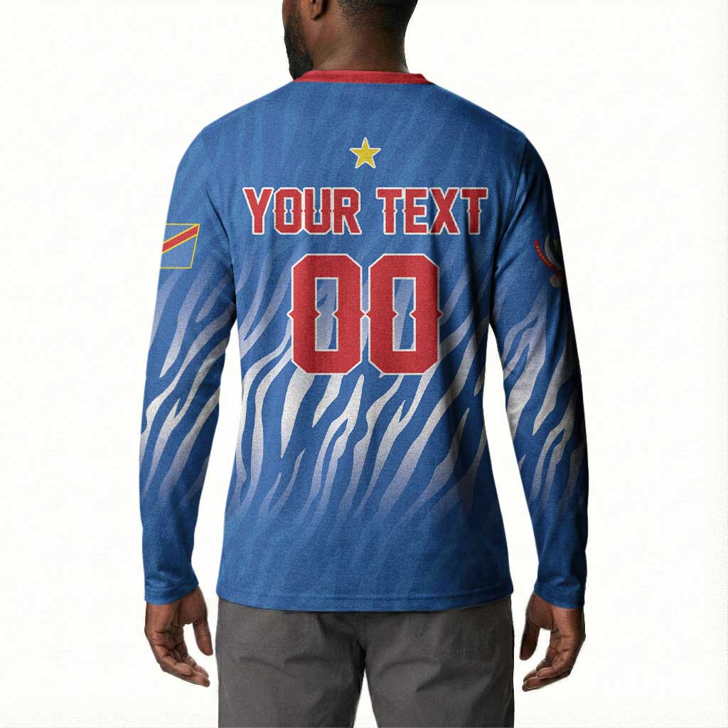 Custom Football 2026 DR Congo Leopards Button Sweatshirt Warriors of the Equator