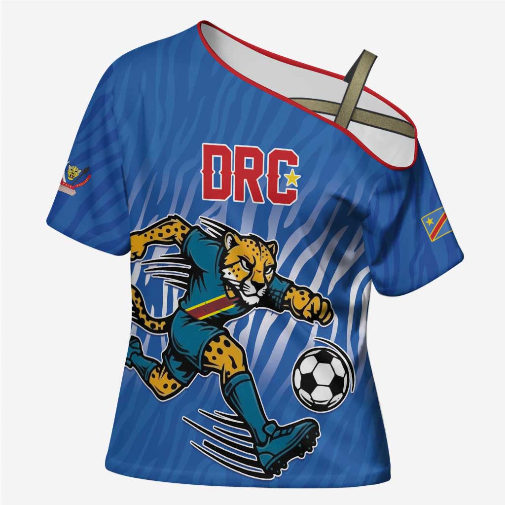 Custom Football 2026 DR Congo Leopards Cross Shoulder Shirt Warriors of the Equator