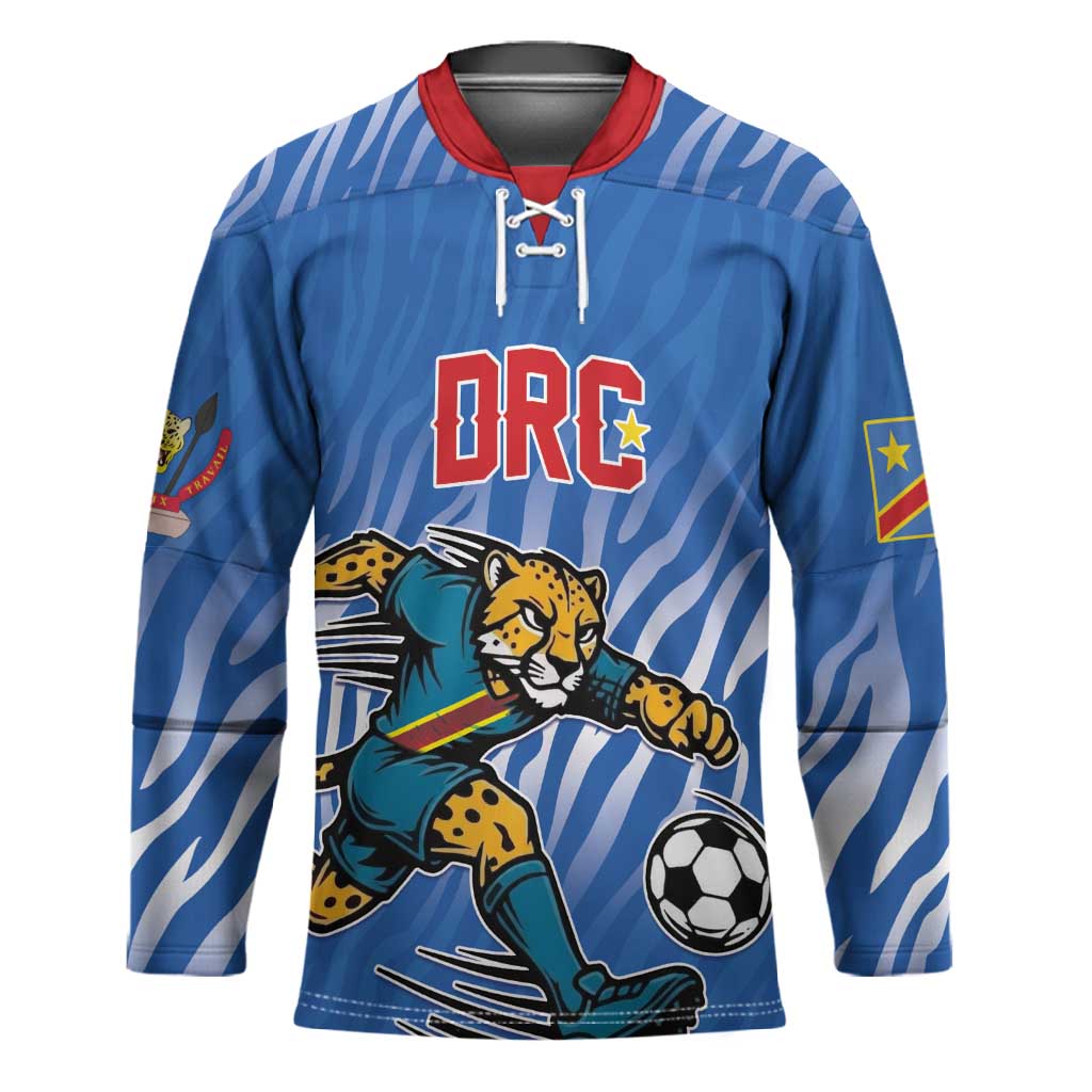 Custom Football 2026 DR Congo Leopards Hockey Jersey Warriors of the Equator