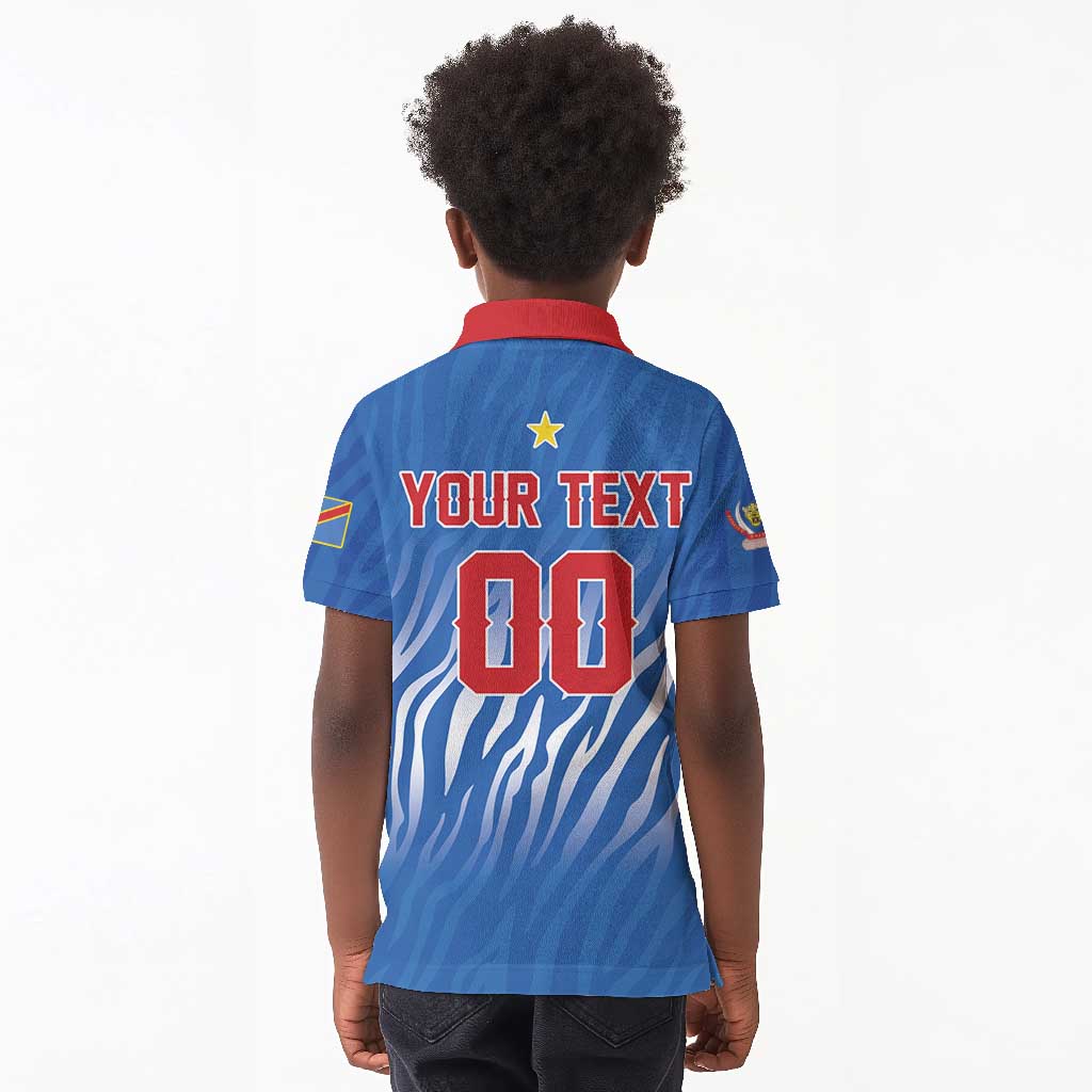 Custom Football 2026 DR Congo Leopards Kid Polo Shirt Warriors of the Equator