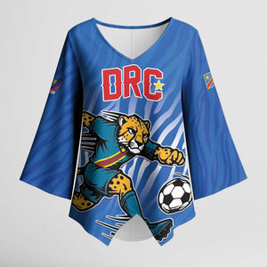 Custom Football 2026 DR Congo Leopards Kimono Sleeve Blouse Warriors of the Equator