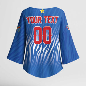 Custom Football 2026 DR Congo Leopards Kimono Sleeve Blouse Warriors of the Equator
