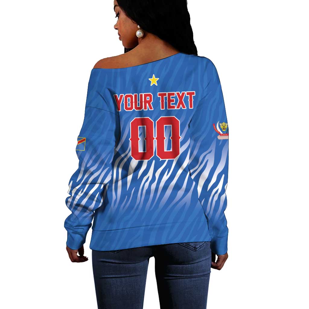 Custom Football 2026 DR Congo Leopards Off Shoulder Sweater Warriors of the Equator